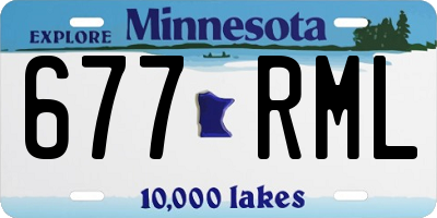 MN license plate 677RML