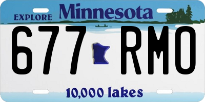 MN license plate 677RMO