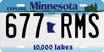 MN license plate 677RMS