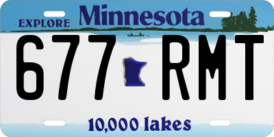 MN license plate 677RMT