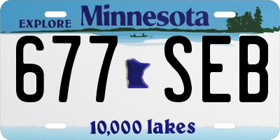 MN license plate 677SEB
