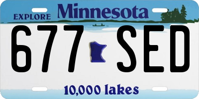 MN license plate 677SED