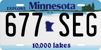 MN license plate 677SEG
