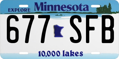 MN license plate 677SFB