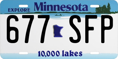 MN license plate 677SFP
