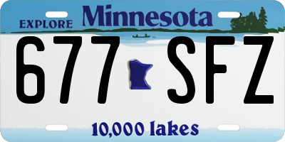 MN license plate 677SFZ