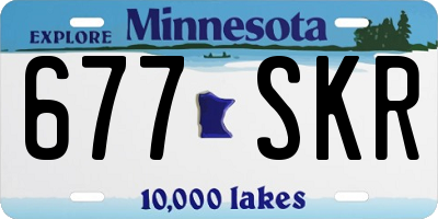 MN license plate 677SKR