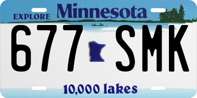 MN license plate 677SMK