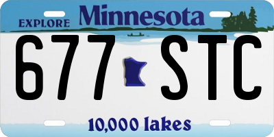 MN license plate 677STC
