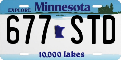 MN license plate 677STD