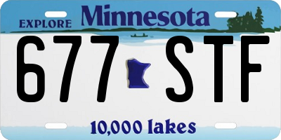 MN license plate 677STF