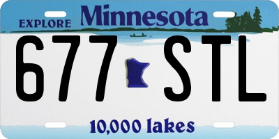MN license plate 677STL