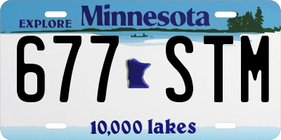 MN license plate 677STM