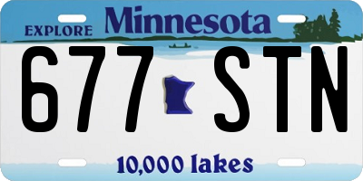 MN license plate 677STN