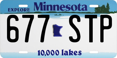MN license plate 677STP