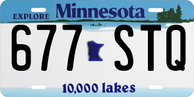 MN license plate 677STQ