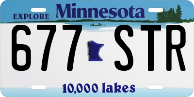 MN license plate 677STR
