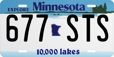MN license plate 677STS