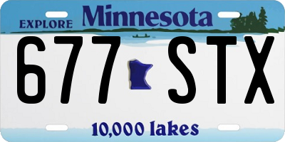 MN license plate 677STX