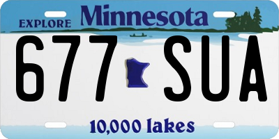 MN license plate 677SUA