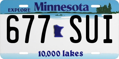 MN license plate 677SUI