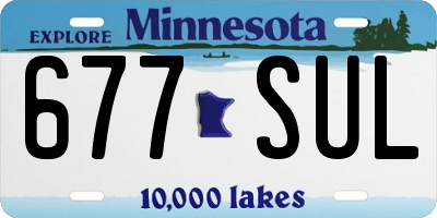 MN license plate 677SUL