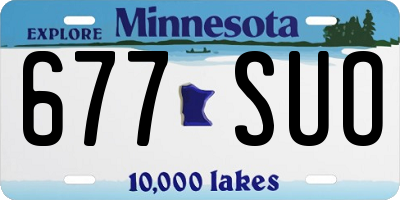 MN license plate 677SUO