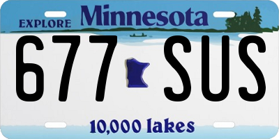 MN license plate 677SUS