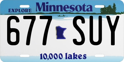 MN license plate 677SUY