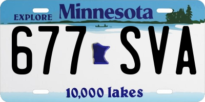 MN license plate 677SVA