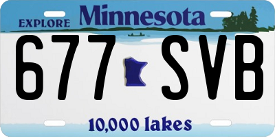 MN license plate 677SVB