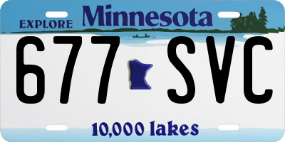 MN license plate 677SVC