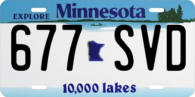 MN license plate 677SVD