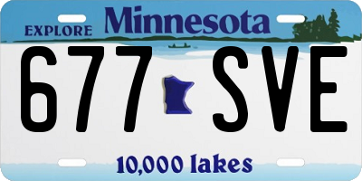 MN license plate 677SVE