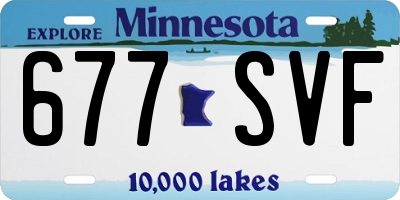 MN license plate 677SVF