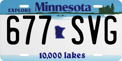 MN license plate 677SVG