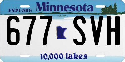 MN license plate 677SVH