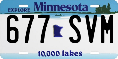 MN license plate 677SVM