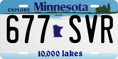 MN license plate 677SVR