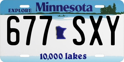 MN license plate 677SXY