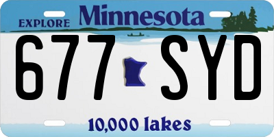 MN license plate 677SYD