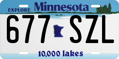 MN license plate 677SZL