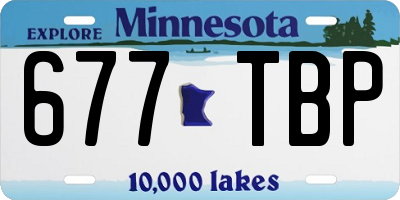 MN license plate 677TBP