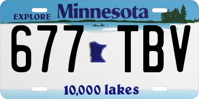MN license plate 677TBV