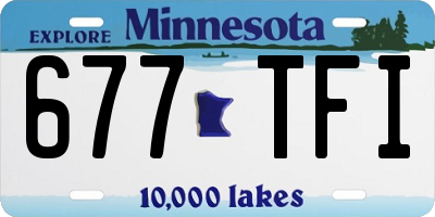 MN license plate 677TFI