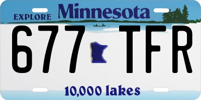 MN license plate 677TFR