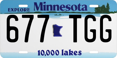 MN license plate 677TGG