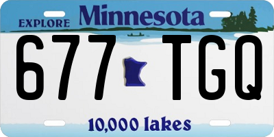 MN license plate 677TGQ