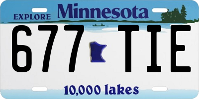 MN license plate 677TIE