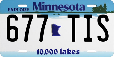 MN license plate 677TIS